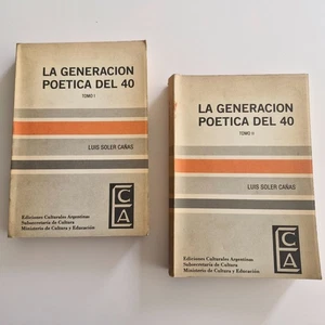 La Generación Poética Del 40 - Tomo 1 Y 2 - Luis Soler Cañas - Imagen 1 de 5