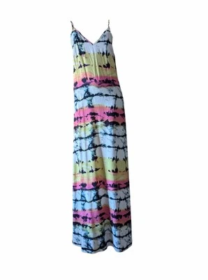Vestido VIXEN Sun Tie Dye Look Maxi A Line alças sem mangas PEQUENO - Imagem 1 de 4