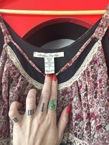 Romantic Floral Lace Trim Tiered Sundress in Mixed Prints - Picture 1 of 4