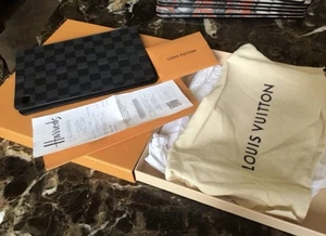Louis Vuitton Damier Graphite iPad Case / Notizblock Halter Quittung & Box Original - Bild 1 von 16
