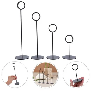  4 Pcs Table Number Plate Holder Restaurant Holders Food Label Card - Picture 1 of 12
