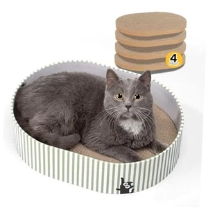 Cat Scratcher Box with 4 Cat Scratching Board Reversible Scratch Pad, Heavy - Picture 1 of 7