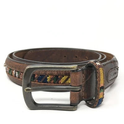 Cinturón Columbia Sportswear Para Hombre Talla 46 Cuero Marrón Estampado Algodón Suroeste Foto 1 de 4