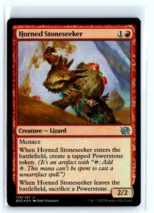 FOIL Horned Stoneseeker The Brothers' War – MTG Magic the Gathering Card - Picture 1 of 5