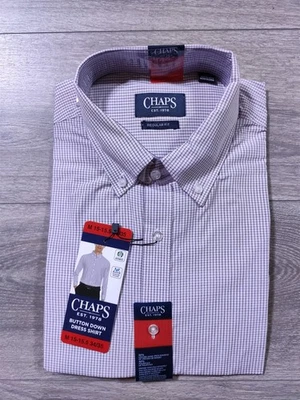 Chaps Button Down Dress Shirt Adult Medium 15-15.5 34/35 Long Sleeve Mens - Image 1 of 4