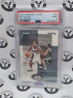 2002-03 Fleer Box Score 1st Edition 59/100 Ray Allen #43 HOF -- PSA 9 - Image 1 of 2