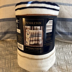 Pendleton Ultra Soft Throw Blanket 50x70 in OEKO TEX 1796170 Striped & Aztec - Picture 1 of 4