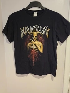 VTG KRISIUN - BLOODCRAFT OF PAINFUL ROOTS DEATH METAL BLACK T-SHIRT SZ M ANVIL - Picture 1 of 7