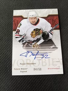 2003-04 UD SP AUTHENTIC PAVEL VOROBIEV #138 #ed 4/50 LIMITED GOLD ROOKIE AUTO - Picture 1 of 2