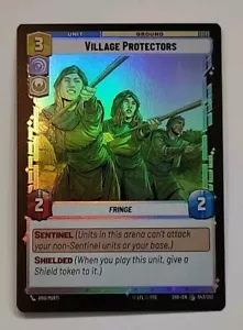 STAR WARS UNLIMITED SHD #043 VILLAGE PROTECTORS COMMON UNIT FOIL PARALLEL - Picture 1 of 2