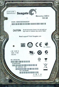 ST9500325AS,   9HH134-567,   0002BSM1,  SU,  6VE,  SEAGATE SATA 500GB   - Picture 1 of 2