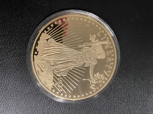 1933 USA Gold Plated GIANT $25 Dollar Liberty Double Eagle Coin heavy novelty pa - Picture 1 of 2
