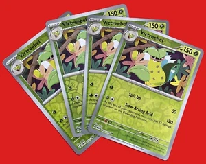 4X Pokemon Juego de Cartas Coleccionables Victreebel 071/165 HOLO INVERSO Escarlata y Violeta 151 Inglés Casi Nuevo - Imagen 1 de 2