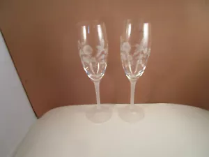 Vintage Avon Kolibri Kristall Sektflöten Glas Set grau Box - Bild 1 von 13