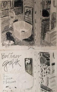 Andreas Brexendorff - Diseño exposición gráfica de Berlín - dibujo al carbón - Imagen 1 de 2