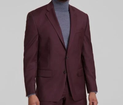 Michael Kors Men's Red Classic-Fit Wool-Blend 2-Piece Jacket Pants Suit Size 40R - Image 1 of 2
