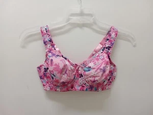 NWOT Comfort Choice Underwire Back Hook Pink Multi Bra Size 42B - Picture 1 of 2
