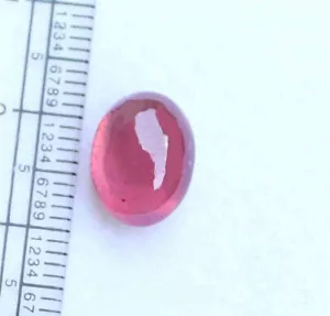 GEMMA SCIOLTA 7,40 CTS 9*12 MM CABOCHON ROSSO RUBINO NATURALE OVALE - Foto 1 di 5