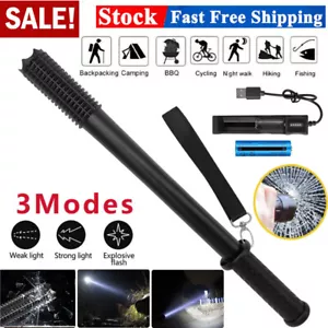 99000000lm Baseball LED Flashlight Police Security Torch Baton Lamp Rechargeable - Picture 1 of 24