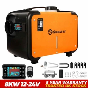 8KW Portable Diesel Air Heater 12V 24V Auto Thermostat Caravan Motorhome Trailer - Picture 1 of 12