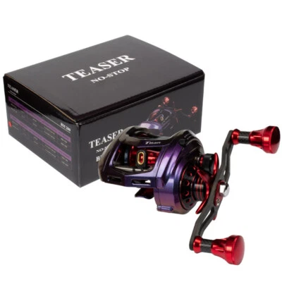 Carrete de baitcasting Titan Jigging de agua salada 7,1:1 derecha izquierda metal carbono Foto 1 de 4