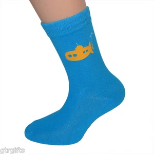 Cute Yellow Submarine Design Childrens Socks - will suit Boy or Girl kids socks - Picture 1 of 1
