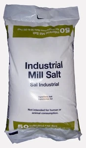 Sodium Chloride Industrial Mill Salt [NaCl] White Crystalline Solid (50 Lb Bag) - Picture 1 of 1