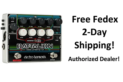 New Electro-Harmonix EHX Battalion Bass Preamp DI Pedal w/ Power supply - Image 1 of 3