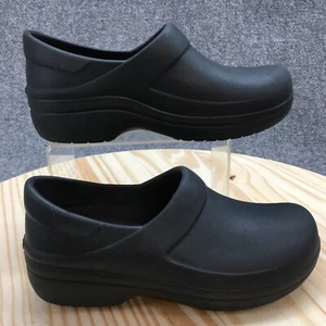 Crocs Shoes Womens 8 Neria Pro Dual Clogs Black Round Toe Comfort Low 206061 - Picture 1 of 19