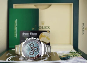 ROLEX - 40mm Platinum Daytona Ice Blue Dial Ceramic Bezel 116506 - SANT BLANC - Picture 1 of 10
