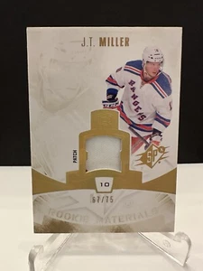 J.T. Parches de materiales para novatos MILLER 2013-14 SPx RM-JM/75 RC - Rangers SP - Imagen 1 de 2