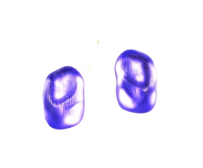 Pendientes ALEXIS BITTAR Huella Pulgar Eléctrico Color Violeta Lucita Foto 1 de 4