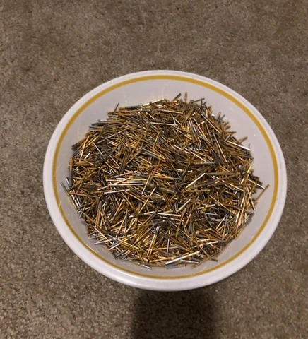New -never Used  Gold Plated Connector Pins.  5lbs + Cover