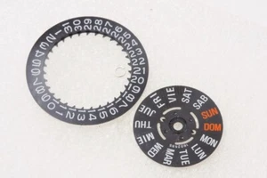 Seiko 160259S day and date disk with screw -19507 - Bild 1 von 2