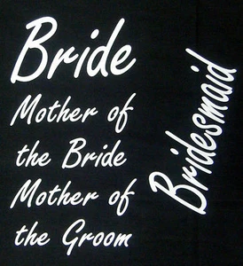Hochzeit -Junggesellinnenabschied- 4 Designs- Bügeltransfers Braut Brautjungfer Druck selber - Bild 1 von 5