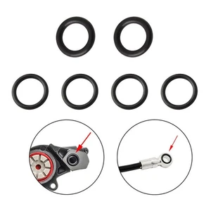 Bike O-Ring Gasket 6pcs/set Accessories Black Replacement Rubber Caliper - Picture 1 of 12