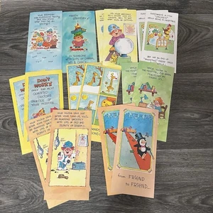 Vintage 70er Cheerful Chuckles Box mit 16 neuen verschiedenen Karten Humor mit Umschlägen USA - Bild 1 von 5