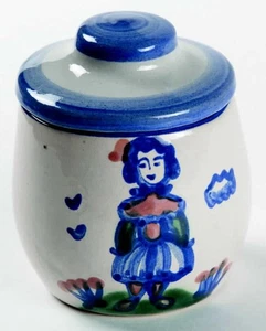 M A Hadley Country Scene Blue Sugar Bowl 1248020 - Picture 1 of 1