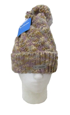 NWT Columbia Bundle Up II Womens Pom Beanie O/S Camel Brown Ombre MSRP$35 - Image 1 of 2