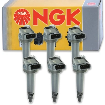 6 pc NGK Ignition Coils for 2015-2019 Lexus RC350 3.5L V6 Spark Plug Wire eo - Image 1 of 4