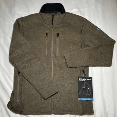 NEW KUHL Men's Interceptr Full-Zip Fleece Jacket Size XL Brown Oatmeal Outdoor - Image 1 of 4