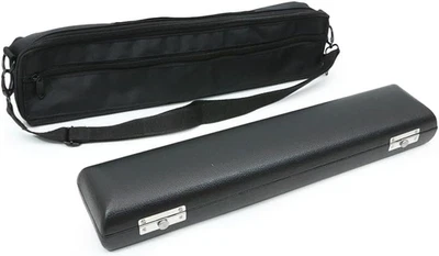 16 Hole C Foot Flute Case Hard Shell with PU Leather and Oxford Outer Bag  - Image 1 of 4