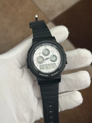 Raro orologio sportivo vintage Casio Speed Memory AW-20 uomo Ana-Digi JDM anni 80 - Immagine 1 di 4