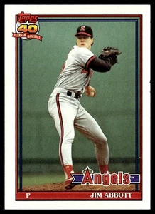 1991 Topps Jim Abbott California Angels #285 - Picture 1 of 2