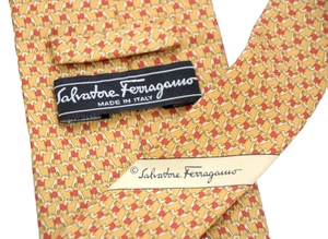 Salvatore Ferragamo Scottie Dog in Sweater Made in Italy Men's Silk Tie 3.5" - Picture 1 of 8