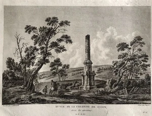 D'après Jean-Baptiste Lallemand — La Colonne de Cussy (côte d'Or) — circa 1780. - Picture 1 of 8