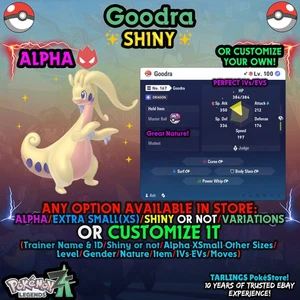 Pokemon Leggende ZA 🐉 Goodra - SHINY/NON/ALPHAS/XS/BUNDLE ✨ O PERSONALIZZATO ✨ - Foto 1 di 14