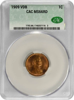 1909 VDB Lincoln Cent MS66RD CACG - Image 1 of 2