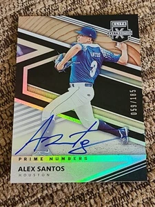 Alex Santos 2020 Elite Extra Edition Prime Numbers Autograph 059/185 Astros  - Picture 1 of 10