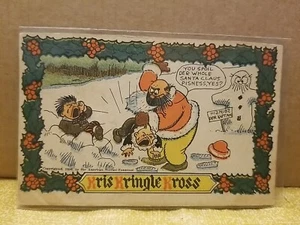 Santa SPANKING KID KRIS KRINGLE KROSS Hearst Boston Sonntag lustige Postkarte - Bild 1 von 3